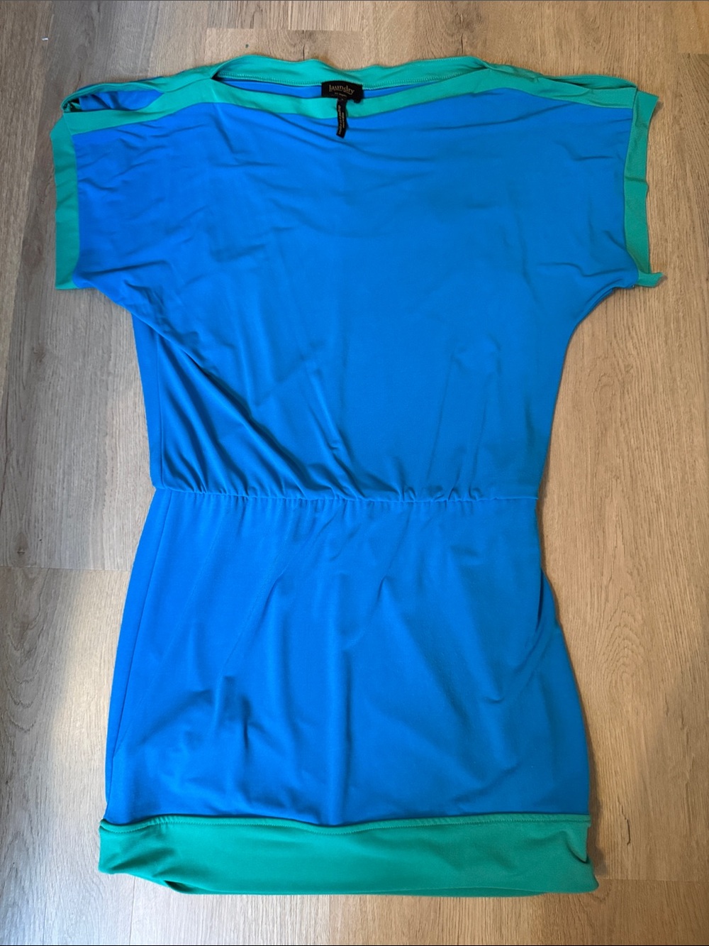 bebe Blue Tunic with Teal Trim